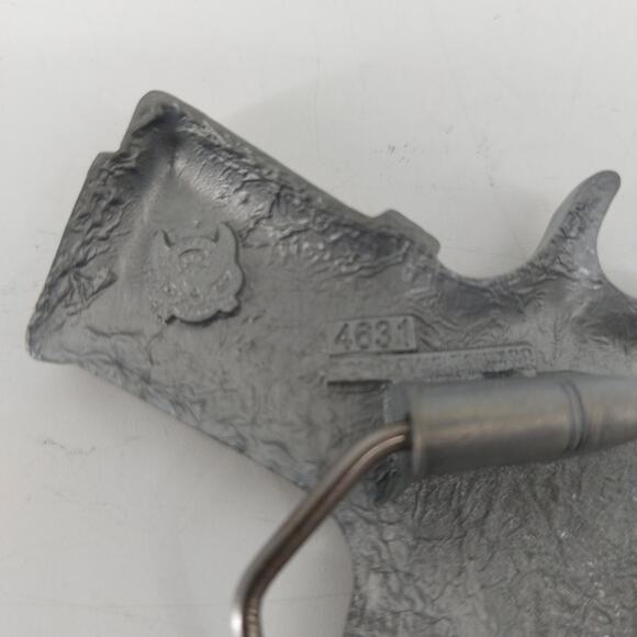 Gun Belt Buckle Rifle Pistol Belt buckle Silver Gray Tone - Picture 4 of 8